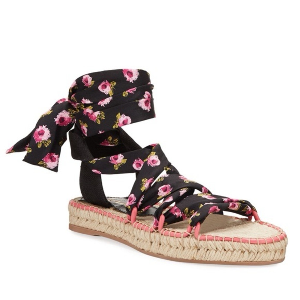 PRADA Espadrilles Floral Scarf